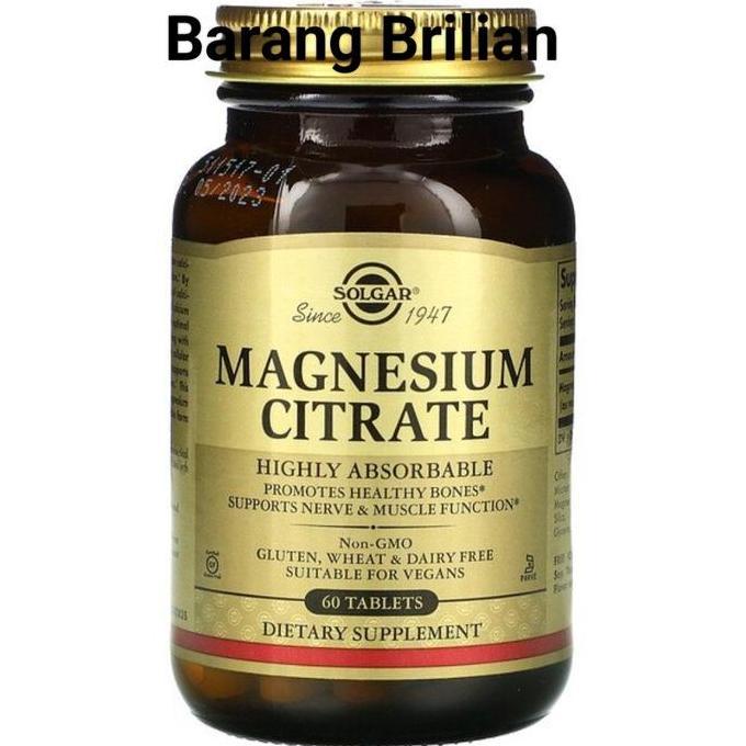 Solgar Magnesium Citrate 60 Tablets