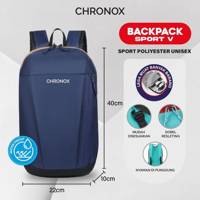 NEW BACKPACK SPORT DAILY FIT RANSEL PRIA WANITA - TAS SEPEDA/HIKING/MENDAKI - CHRONOX BSPV ORI