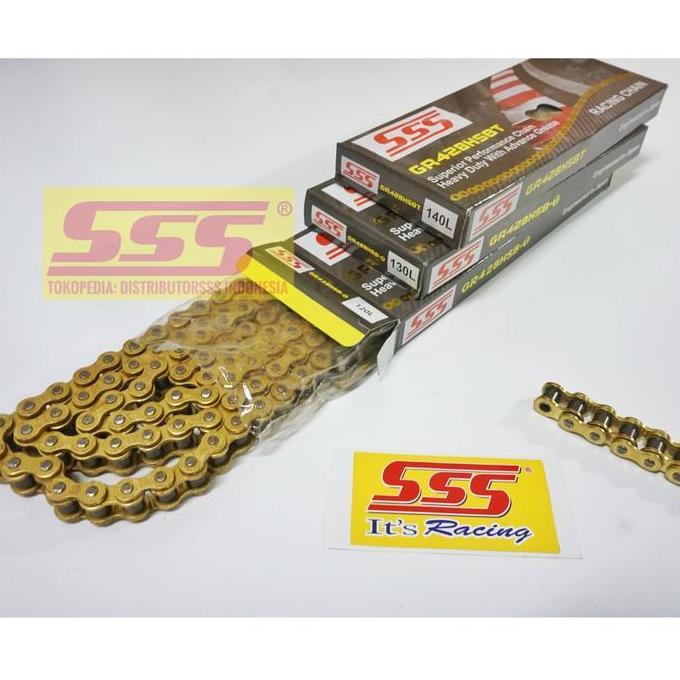 NEW RANTAI SSS 428 HSBT GOLD 130L: CB150 CBR150 VIXION NVL NINJA R RR GSXR ORI