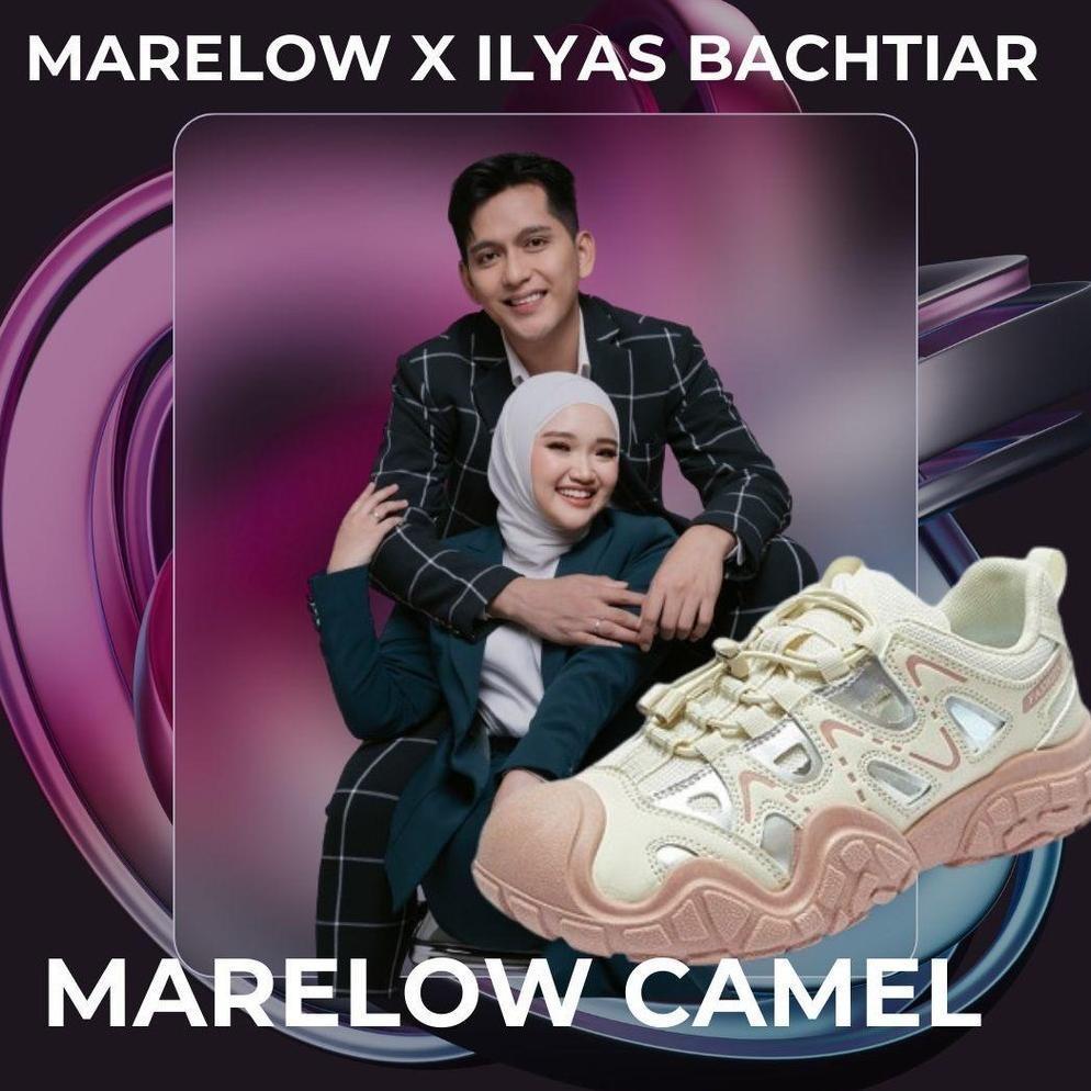 PREMIUM [Marelow x Ilyasbachtiar] Marelow Camel - Sepatu Sneakers Hiking Sport Korean Style Wanita O