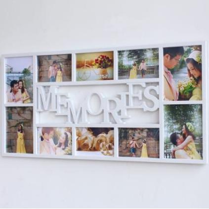 Luminoso- Pura Foto Memes Bingkai Dekorasi Home 10 Slot Ukuran 3R 4R Frame Fura Dinding
