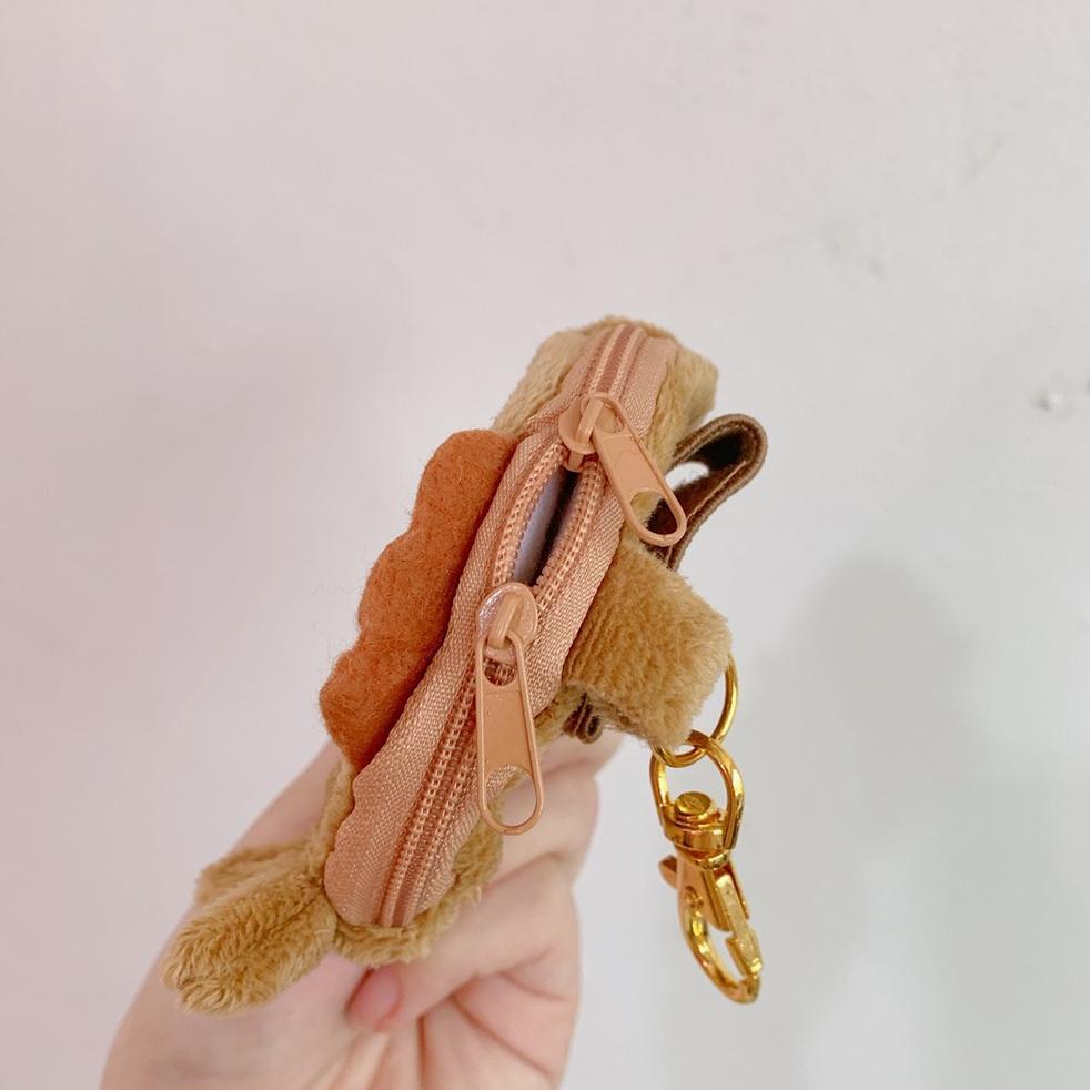 Dota Dompet Koin Headset Taiyaki Kue Ikan Import Jepang Bulu Plush Purse Hemat Banget