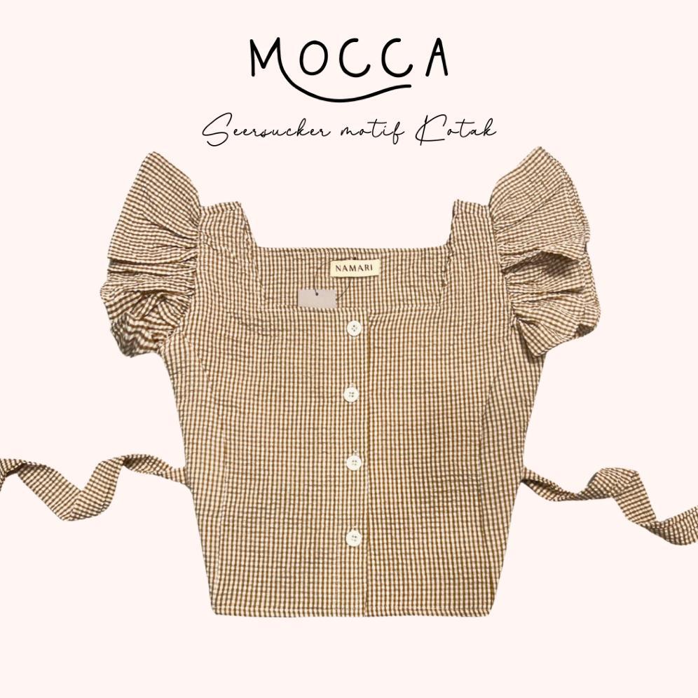 Discount Namari - Cella Top - Baju Blouse Blus Croptop Korean Rempel Ruffle Kotak Wanita