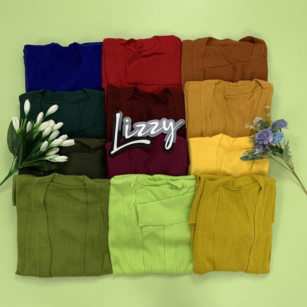 Premium Lizzy Outfit Cardigan Rajut Panjang Belle Korean Style Rajut Wanita