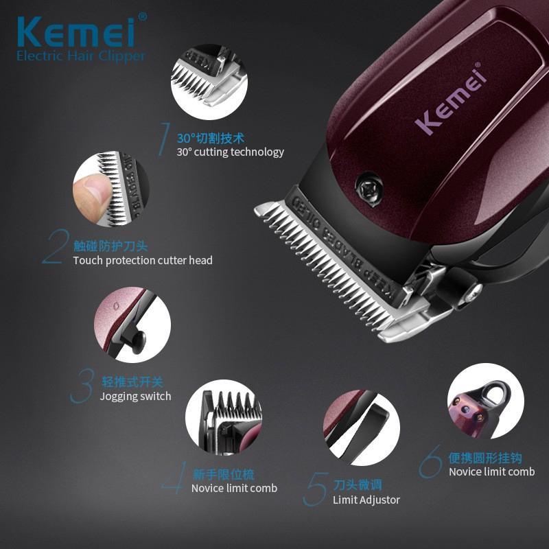 Kemei Km-2600 Electric Rechargeable Hair Trimmer Cutting Machine (9W/2200Mah)
