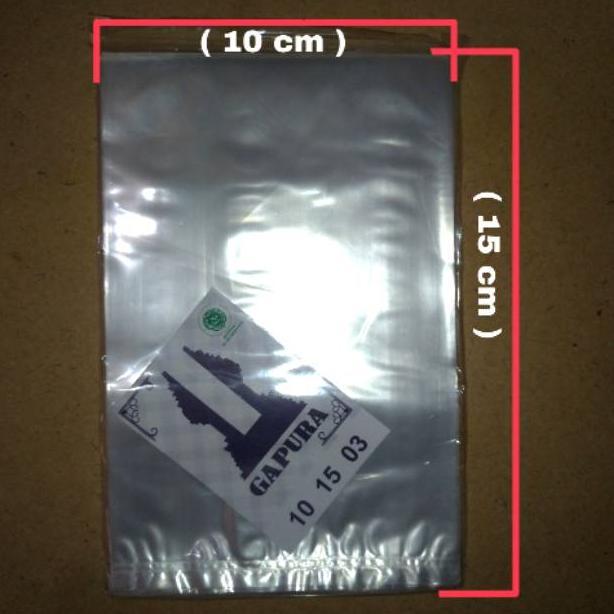 PP bening plastik bening ukuran 10x15