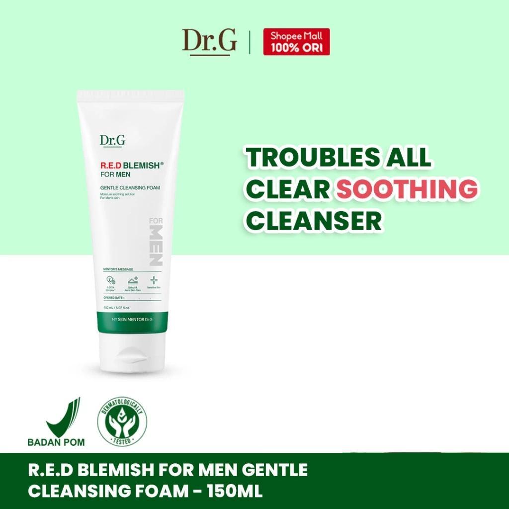 Dr.G R.E.D Blemish For Men Gentle Cleansing Foam - 150Ml | Sabun Cuci Muka 10 Cica Complex Hydrating
