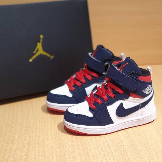 SEPATU JORDAN ANAK LAKI LAKI BAYI 1 TAHUN NAVY MERAH HIGH UKURAN KECIL BS