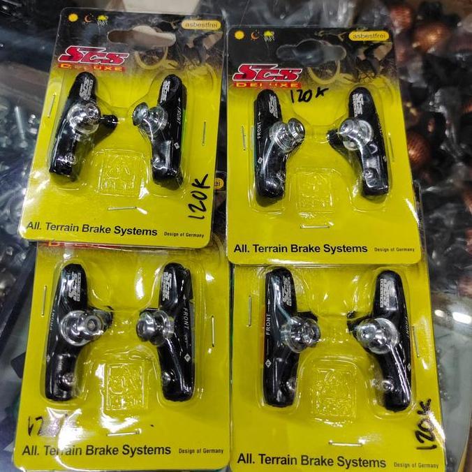 SCS 459AB Brake Shoe (Road Alloy) - Karet Rem Brake Pad U-Brake SCS Deluxe Taiwan Harga Sepasang 2bh
