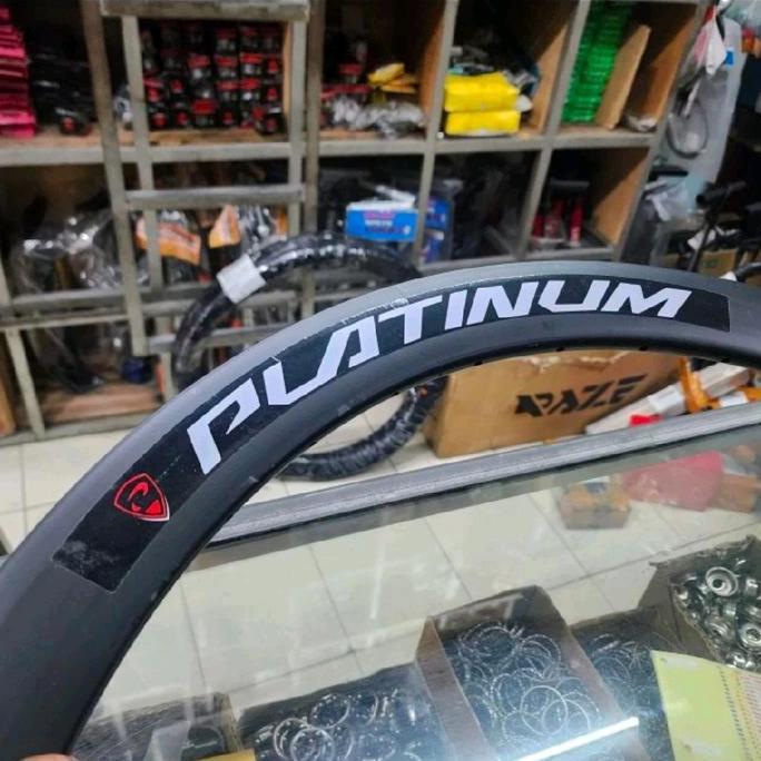 Velg Rims 700c 5 Cm Platinum Hitam 36 H Fixie Rb Non Brakeline