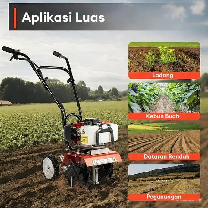 Reaim Cultivator Mini Tiller Bensin Mesin Traktor Sawah Bajak Mini Power Cultivator Tiller (TERBAIK)