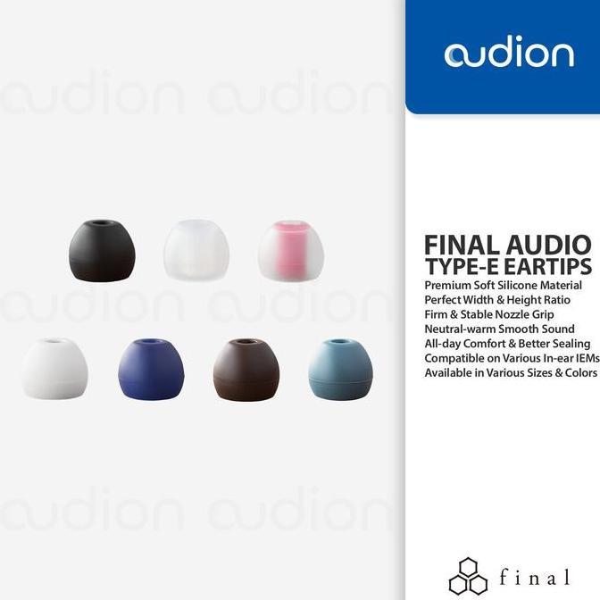 FINAL AUDIO TYPE-E/TYPE E Soft & Comfortable Silicone Eartips Earpiece