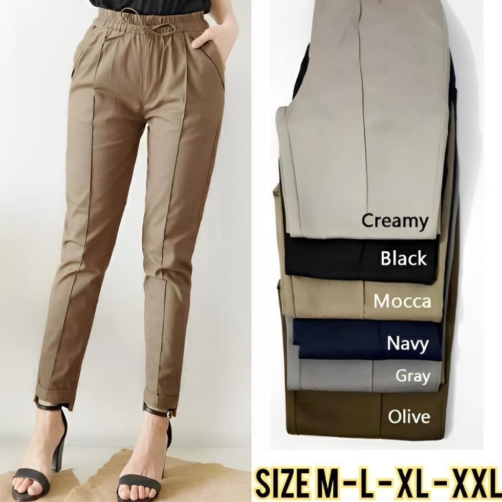 Grade Ori Baggy Pants Premium American Drill Grade A Celana Panjang Wanita