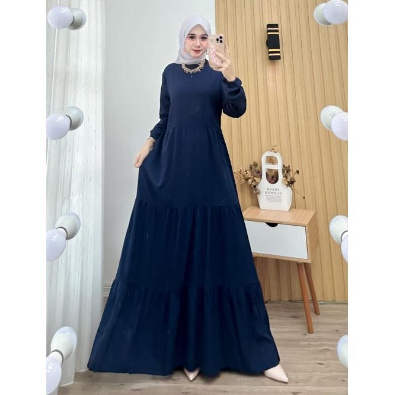 Discount Najwa Gamis Terbaru Jumbo Ld 120 / Gamis Rayon Premium / Gamis Polos
