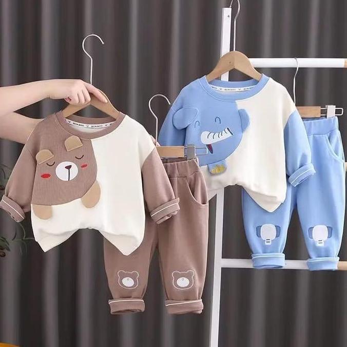 setelan anak laki laki terbaru motif sablon setelan anak laki laki babyterry