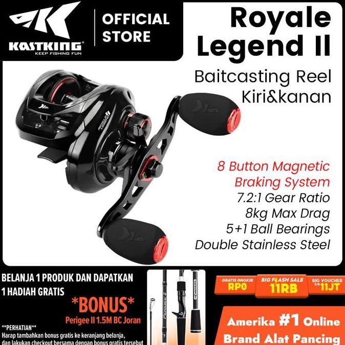 [OFFICIAL] KASTKING ROYALE LEGEND II Reel BC Baitcasting Reel Pancing 7.2 1 Gear Ratio 5 1 Ball Bear