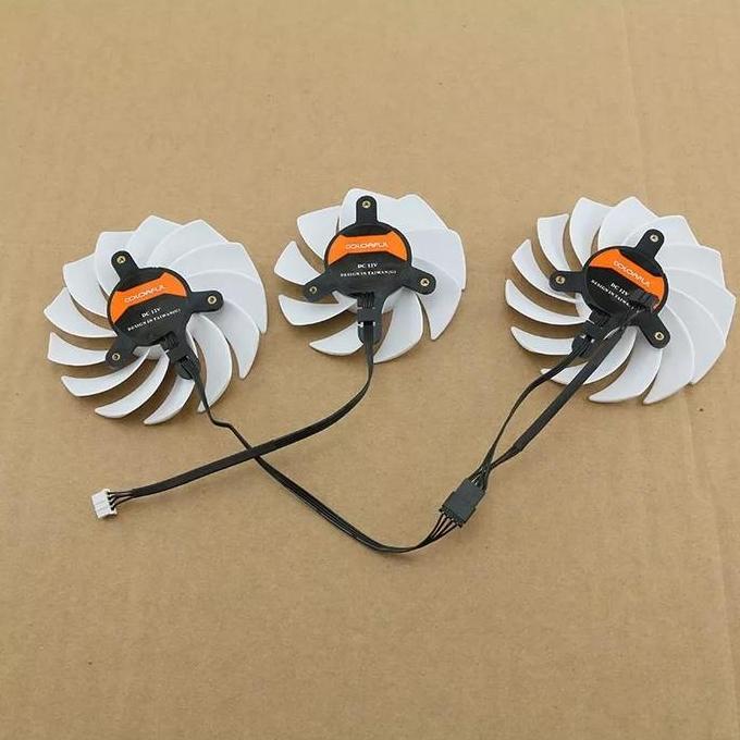 Fan Kipas Colorful Rtx 3060 3070 3080 ti vga gpu ultra Igame White 88mm 75mm 4pin