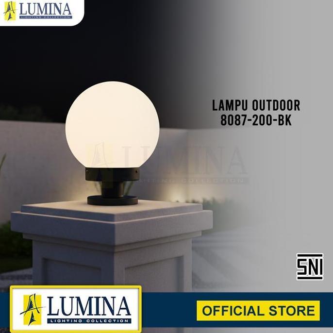 Lampu Hias Lampu Gerbang Lampu Taman Model Minimalis - Type 8087-200 BK LUMINA