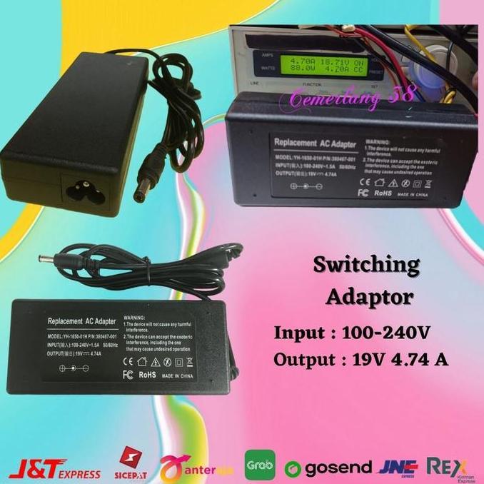 Switching Adaptor 19V 4,74A Adaptor 19 volt 4.74 ampere