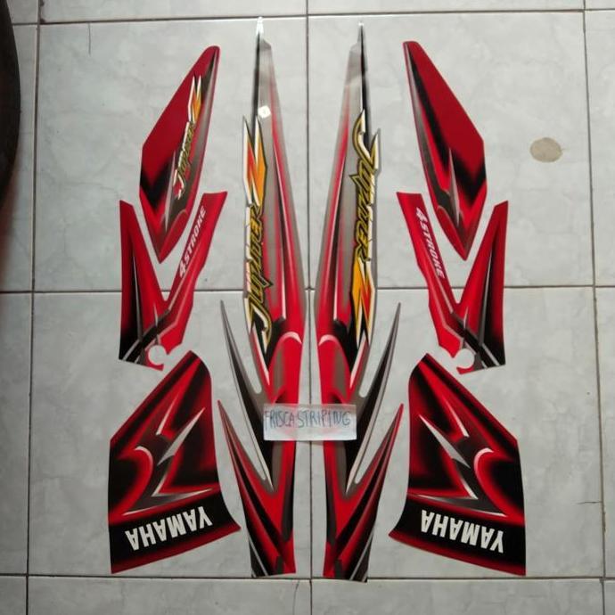 striping jupiter z 2006 silver merah