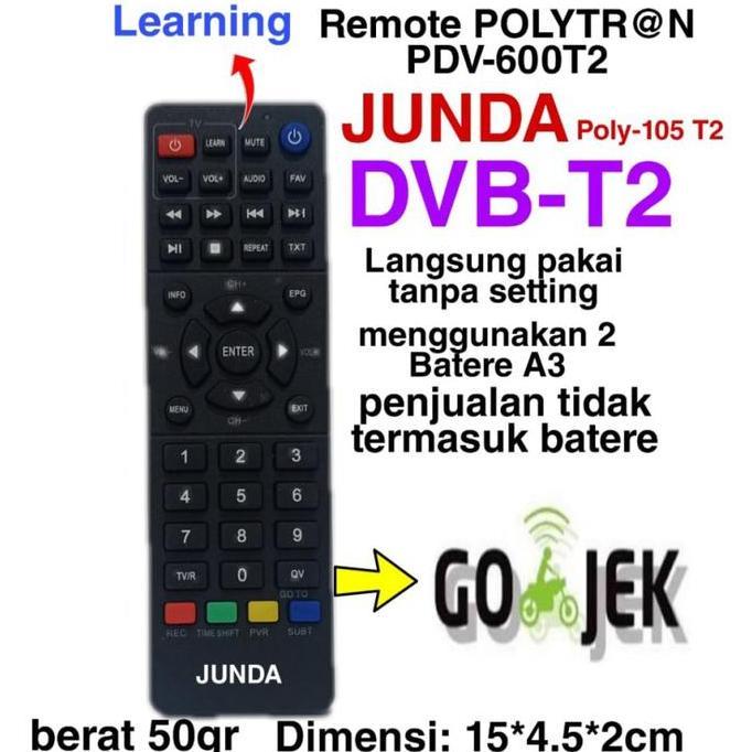 REMOTE STB POLYTRON PDV 600 DVB-T2 JUNDA POLY-105