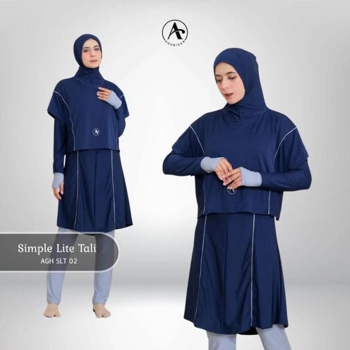 Baju Olahraga Muslimah Aghnisan Simple Lite - Simple Lite Tali Slt | Dual Function Muslimah Sportwea
