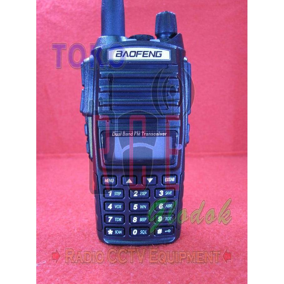 HT BAOFENG BF-UV82 BFUV82 UV82 5Watt 5W DUAL BAND 2PTT UHF VHF GARANSI RESMI