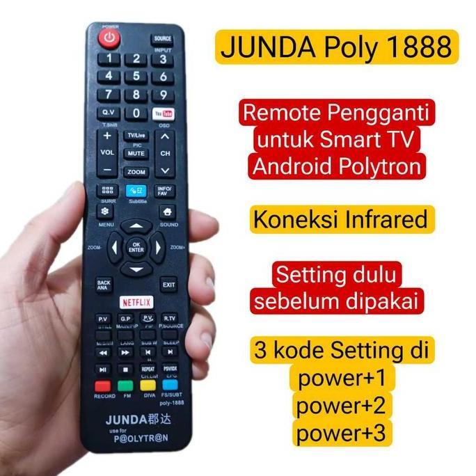 REMOTE TV MULTI POLYTRON LCD-LED Dan Smart TV RM-1888 JUN DA