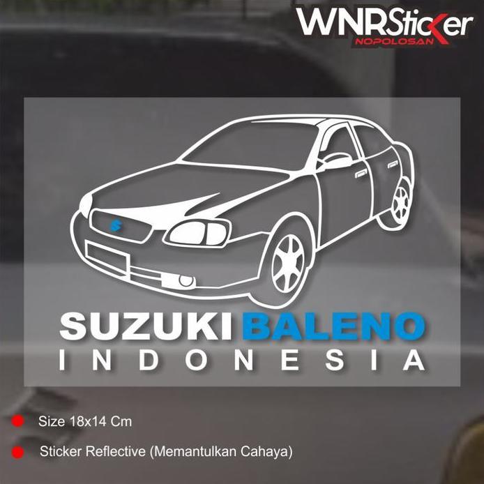Stiker Suzuki Variasi Kaca Mobil Baleno 20001