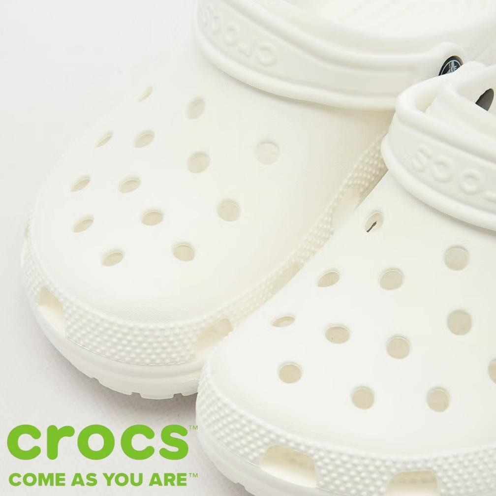 BIG PROMO 100% ORIGINAL CROCS UNISEX CLASSIC CLOG SANDAL White Crocs Unisex Classic Clog Sepatu send
