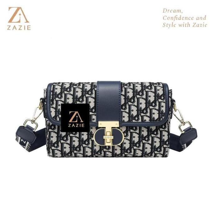 Murah Zazie- Sl9008Tas Wanita Zazie Baru Selempang Tas Wanita Tas Bordir Mewah Ringan Hitam