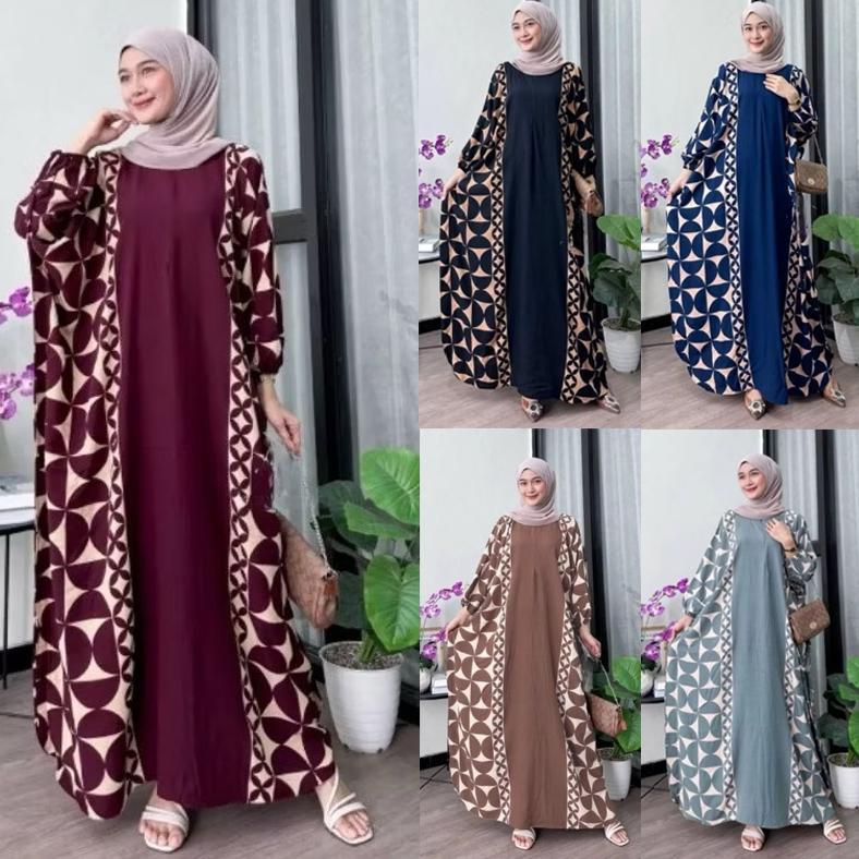 HOT PRODUCT Kaftan Susan Modern Kekinian Dress Wanita Busui Jumbo Daster Kekinian By Afareen Mode