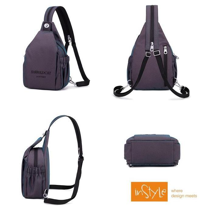 Grosir Tas Ransel Selempang 2In1 Nylon Anti-Air Backpack Sling Korean Style Wanita (T14-079-6623)