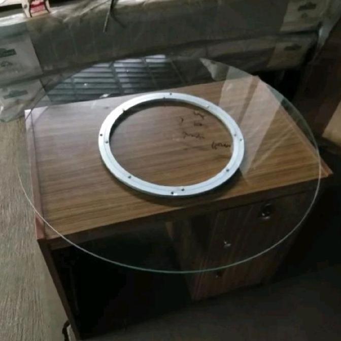 Kaca Putaran Meja Makan Bulat D.75cm