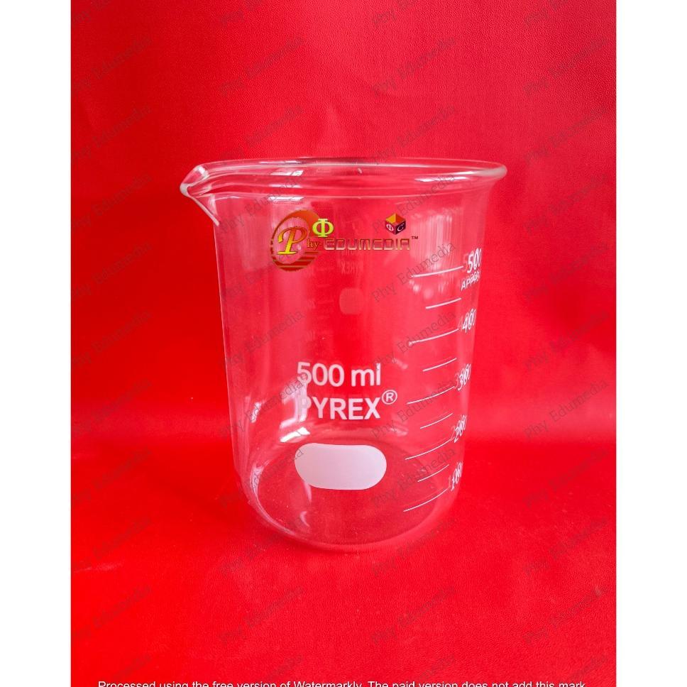 Beaker / Beaker 500Ml Pyrex / Beaker Glass 500Ml / Gelas Kimia 500Ml Pyrex