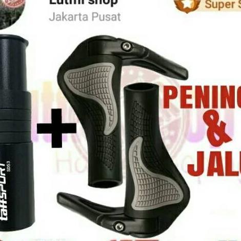 [Cod]Peninggi Stang Stem Sepeda Mtb Aluminium /Jalu Stang Sepeda Rubber Ergonomic Grip Mtb Handlebar