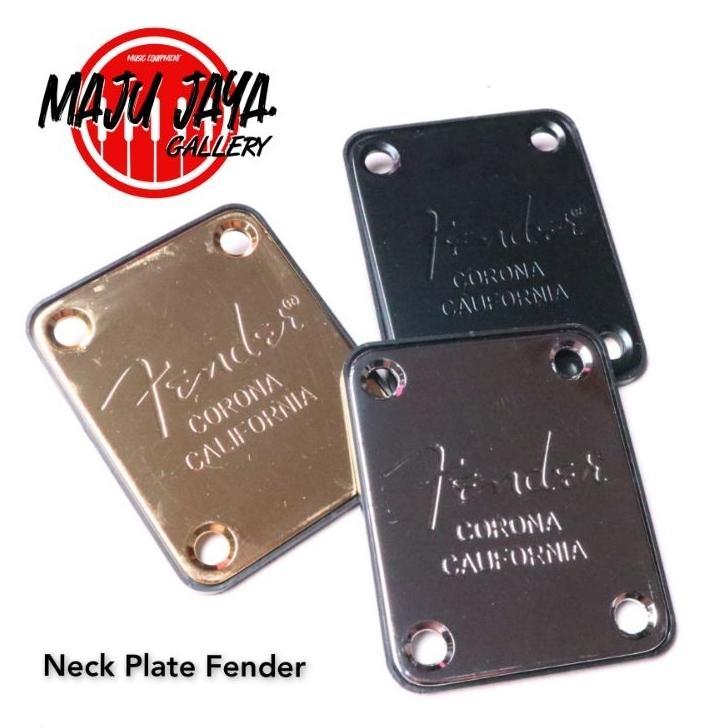 Neck Plate Gitar Bass Elektrik Corona California Oem