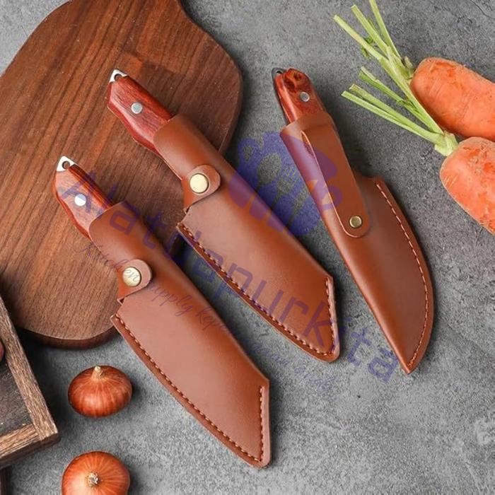 Bisa Cod - Pisau Dapur Daging Potong Tali Ranting Bahan Baja 4Cr13 Multifungsi Size 22 Cm Untuk Kegi