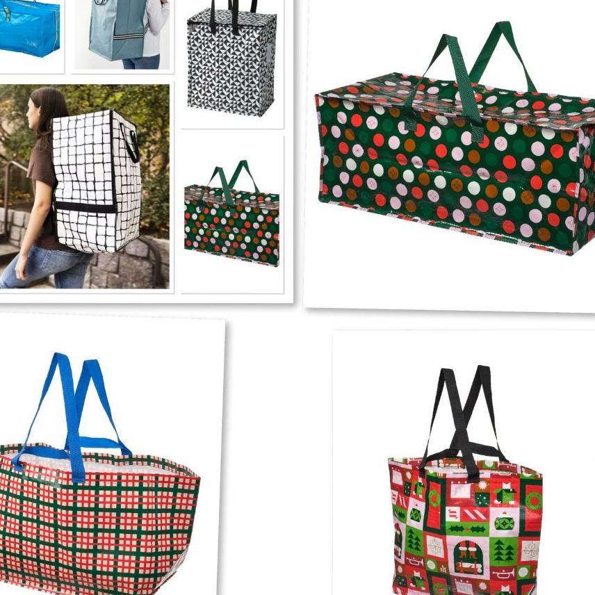 Kantong Tas Belanja Plastik 1K34 Original/Tas Belanja Ikea Tas Edisi Natal/Limited