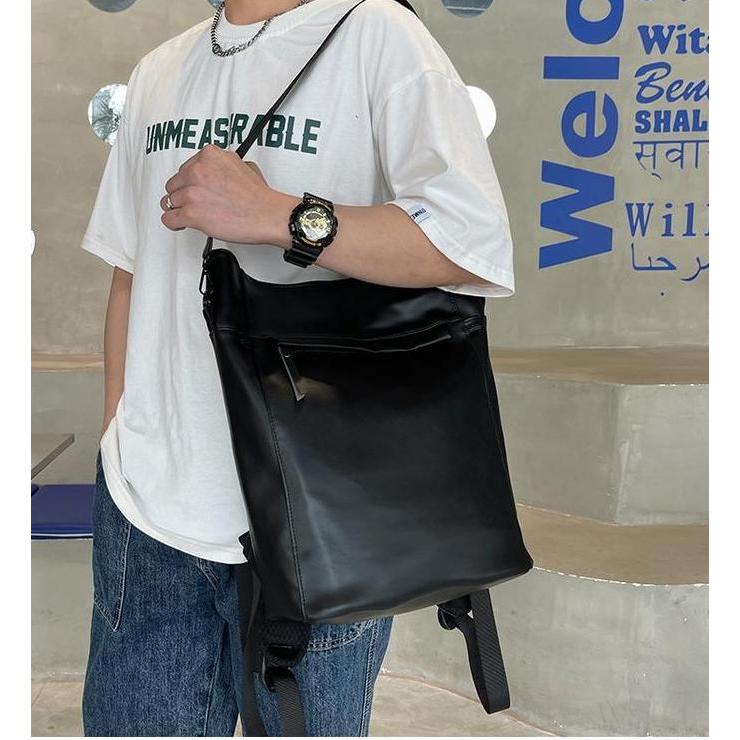 Grosir Leather Concept Fergie Black Tas Ransel Dewasa Tas Ransel Kuliah Backpack Waterproof Hitam