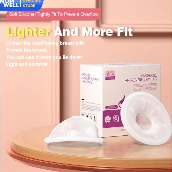 Momwell AOP01 Penampung ASI Silicone 2Pcs - Breast Milk Collector Breast Pad Silicone BPA Free