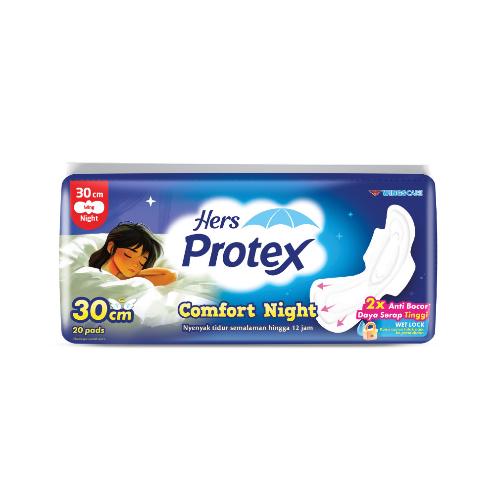 Hers Protex Softcare Pembalut Wanita Comfort Night 30 cm Bag Isi 20 Pcs x3 - Gambar 4