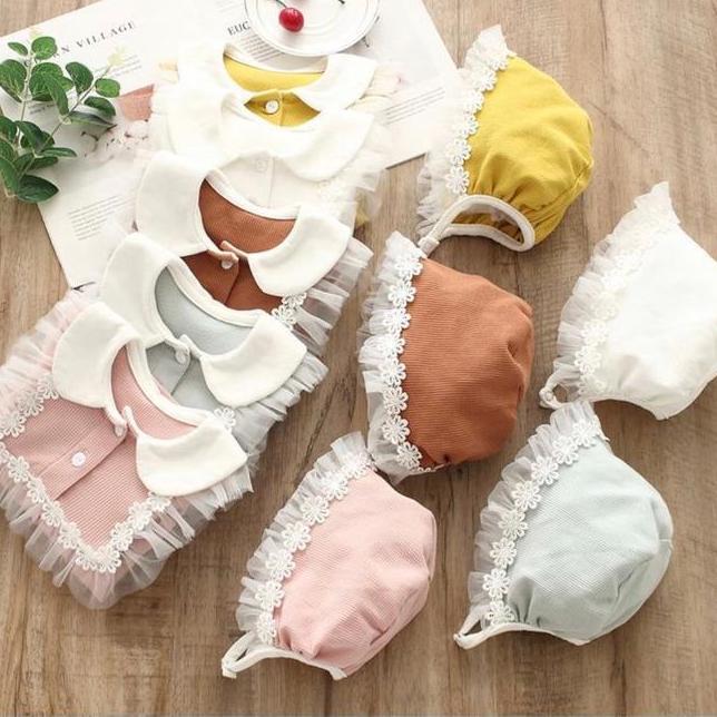 Free Topi 018Bln Jumper Ruffle Basic Bayi Jumpsuit Romper Baju Pakaian Anak Catalog Yqer Yc