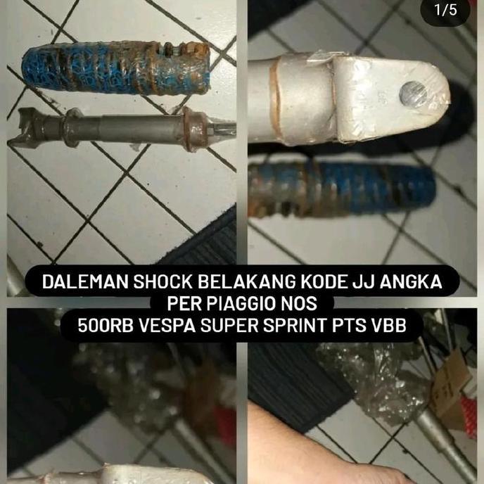 SHOCK BELAKANG VESPA SUPER SPRINT PTS VBB NOS SESUAI FOTO MERK JJ CAKRA