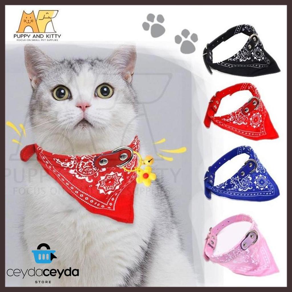 Berkualitas Kalung Scarf Kucing Anjing Kelinci Musang/Kalung Kucing / Scarf Syal Bandana Motif | Aks