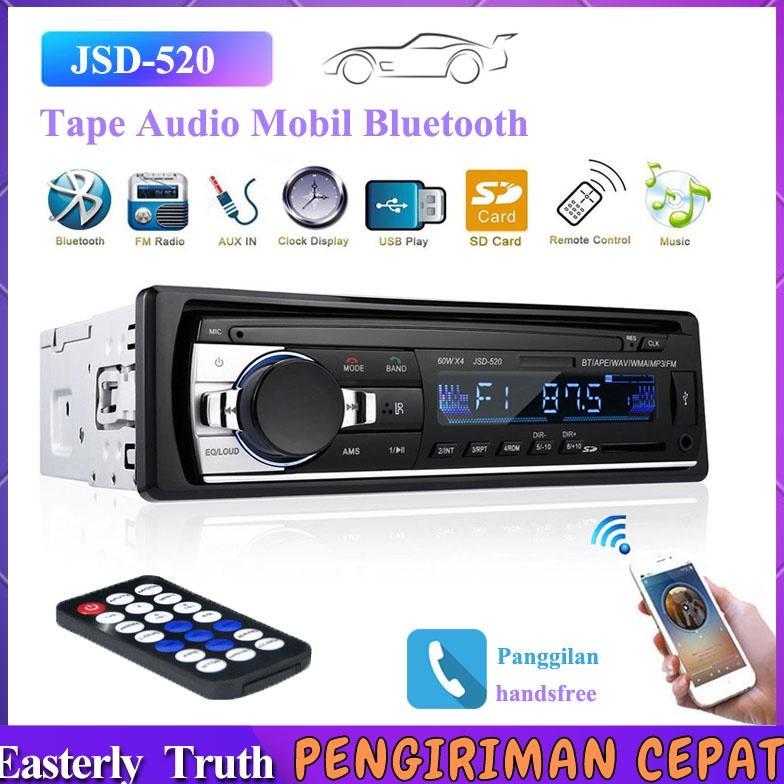 (Stok Siap)Tape Mobil Ori Singe Din Head Unit Tape Audio Radio Mobil Multifungsi Bluetooth USB MP3 F