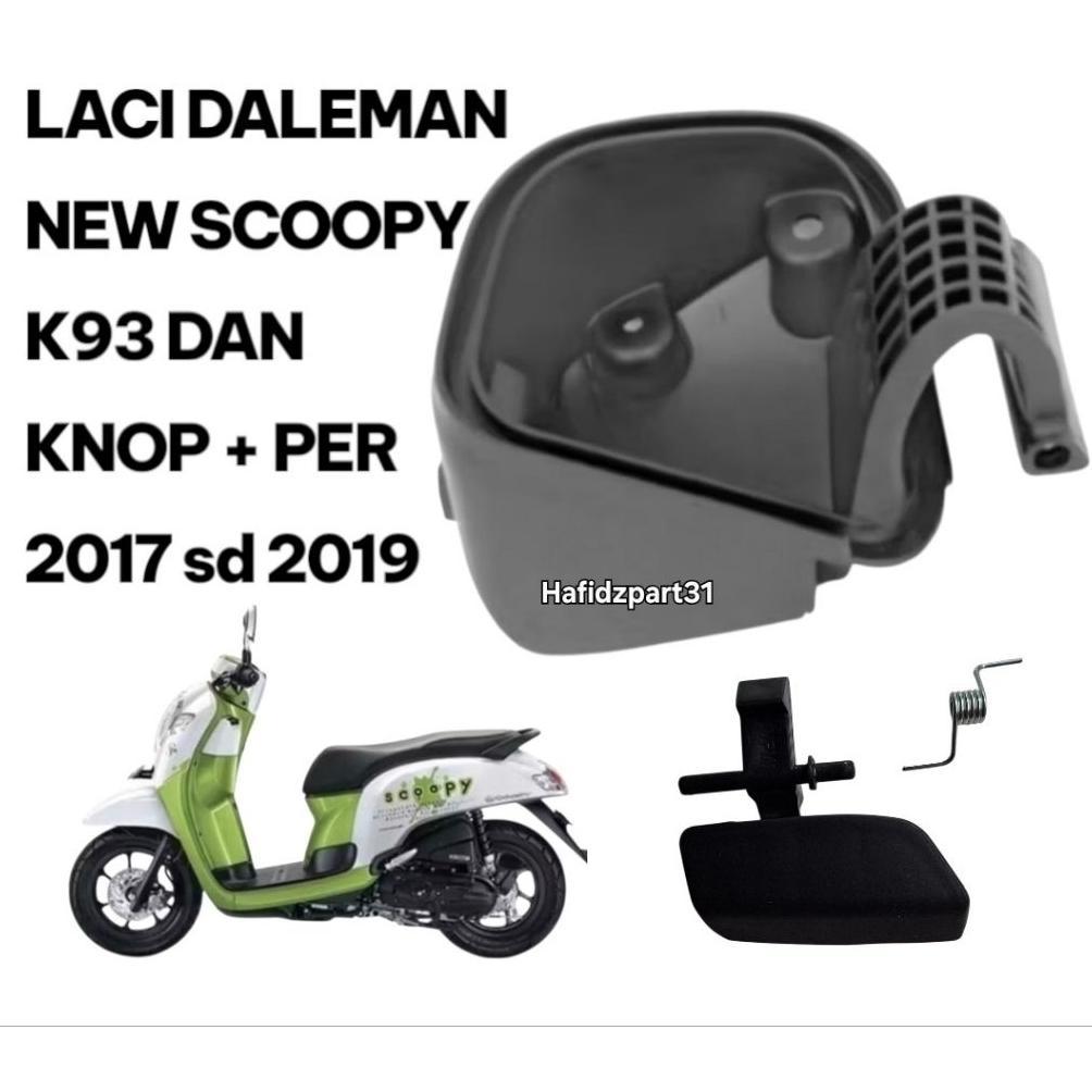 Sparepart Original AHM Tutup Laci Rak Kantong Scoopy eSP 2017-2020 + Knop Per