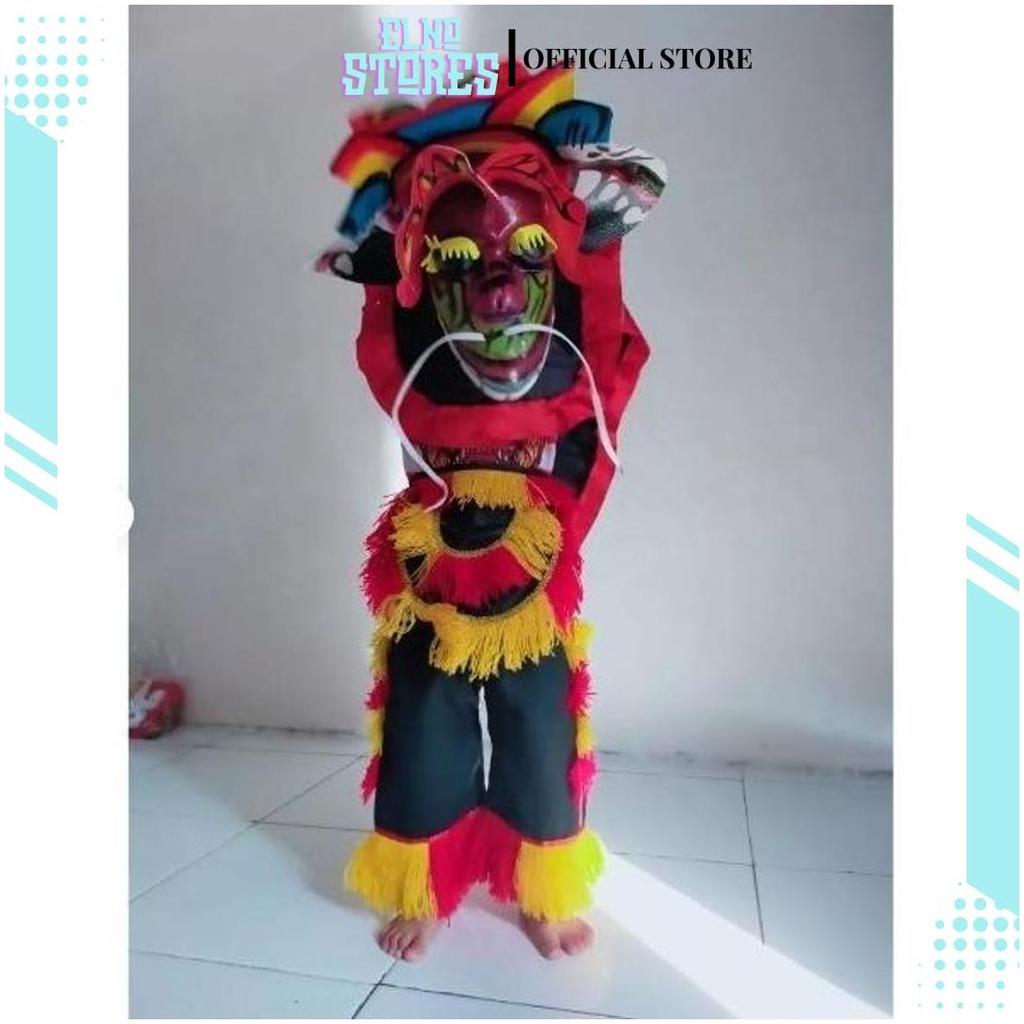 Stelan reog ponorogo asli besar | Baju reog full embong + barongan Caplokan spon mainan anak kemul p