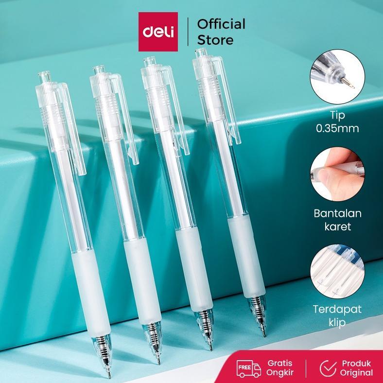 Deli Gel Pen / Pulpen Gel 0.35 mm Penulisan Halus Nyaman Digenggam A122
