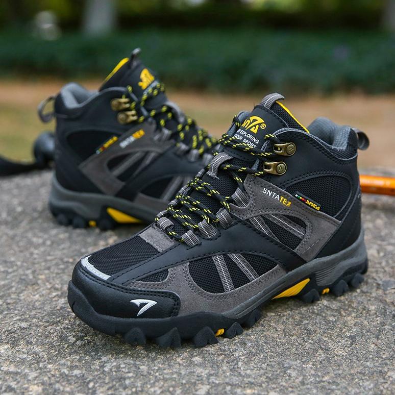 official sepatu gunung wanita snta 611 black sepatu hiking outdoor anti slip tahan air